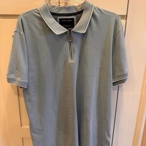 Light Blue Zip Polo